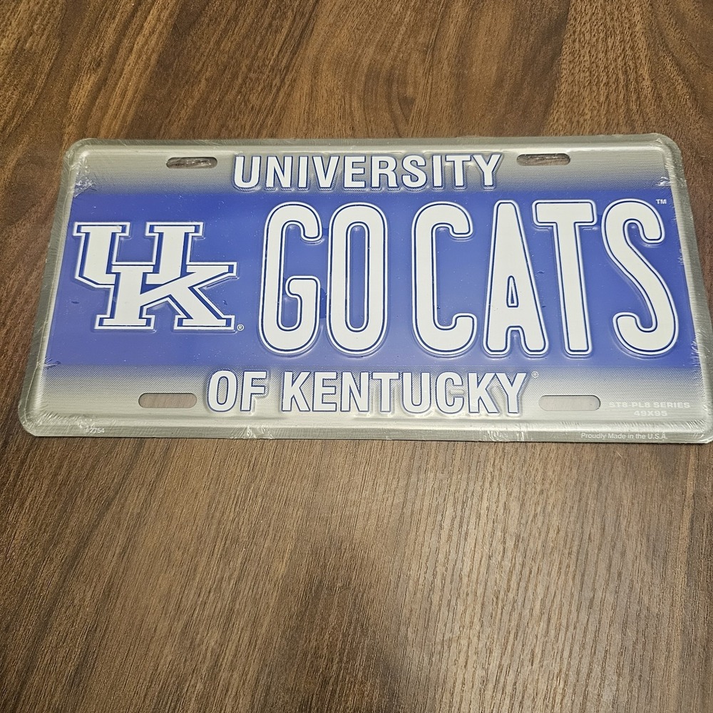 University Of Kentucky Go Cats Metal License Plate